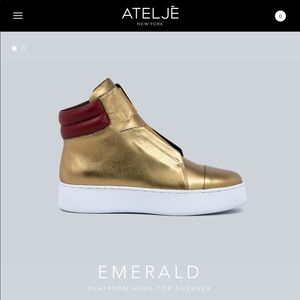 Gold Platform Sneaker
